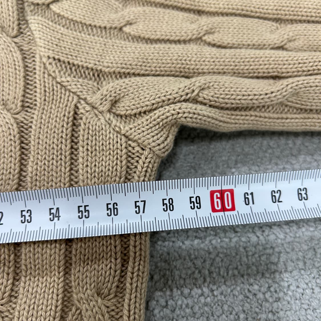 폴로 랄프로렌 케이블 니트 가디건 베이지 L 상품이미지5