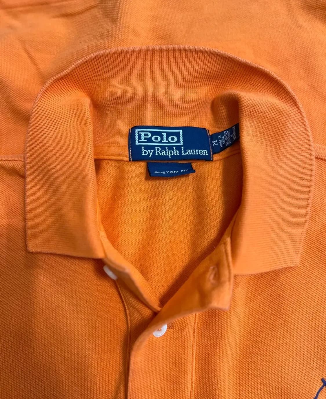폴로랄프로렌 남성 오렌지 빅포니 PK카라반팔티셔츠 M 상품이미지5