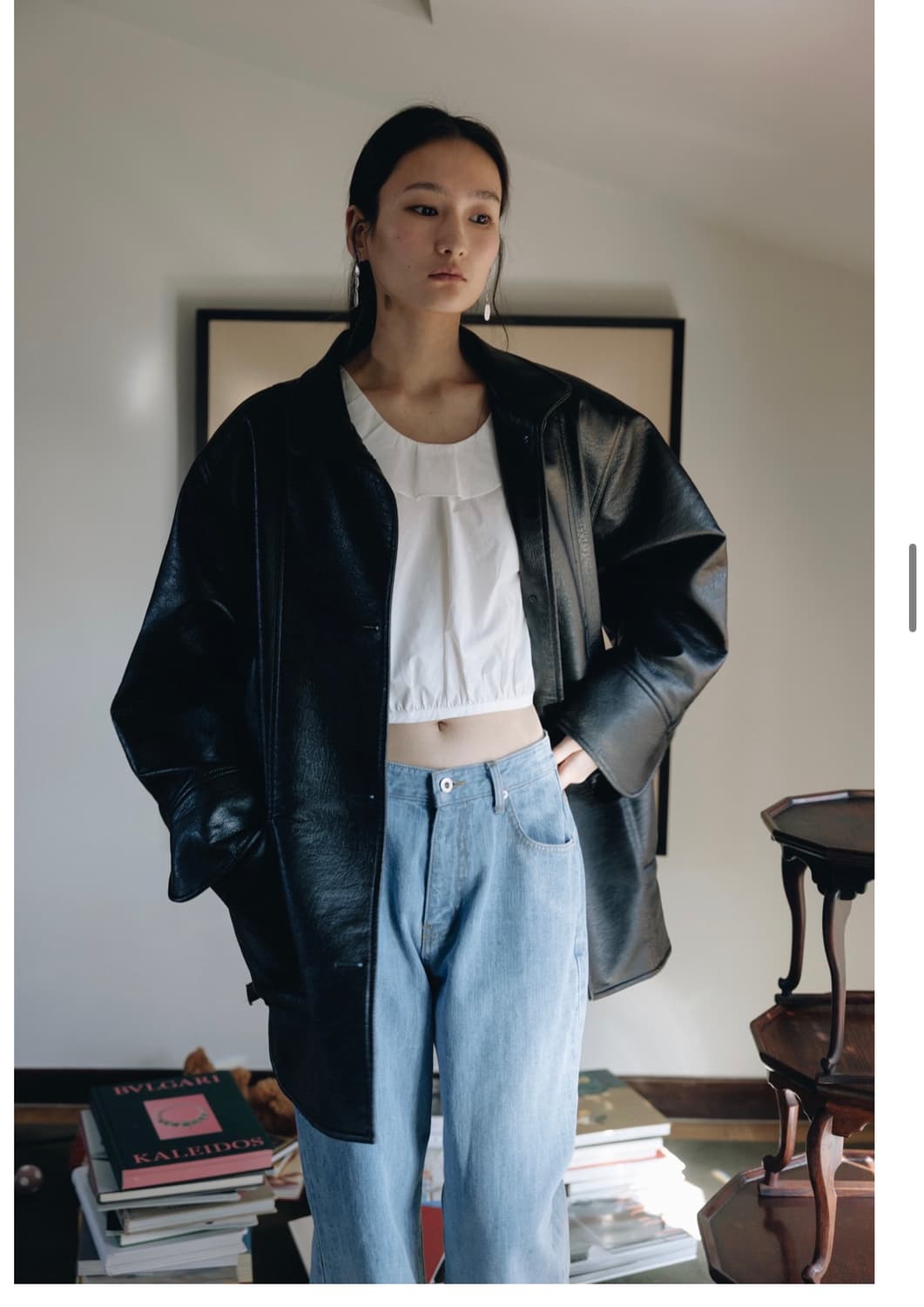 새상품) 파르벵 farven 레더 하프 자켓 VORN LEATHER 상품이미지9