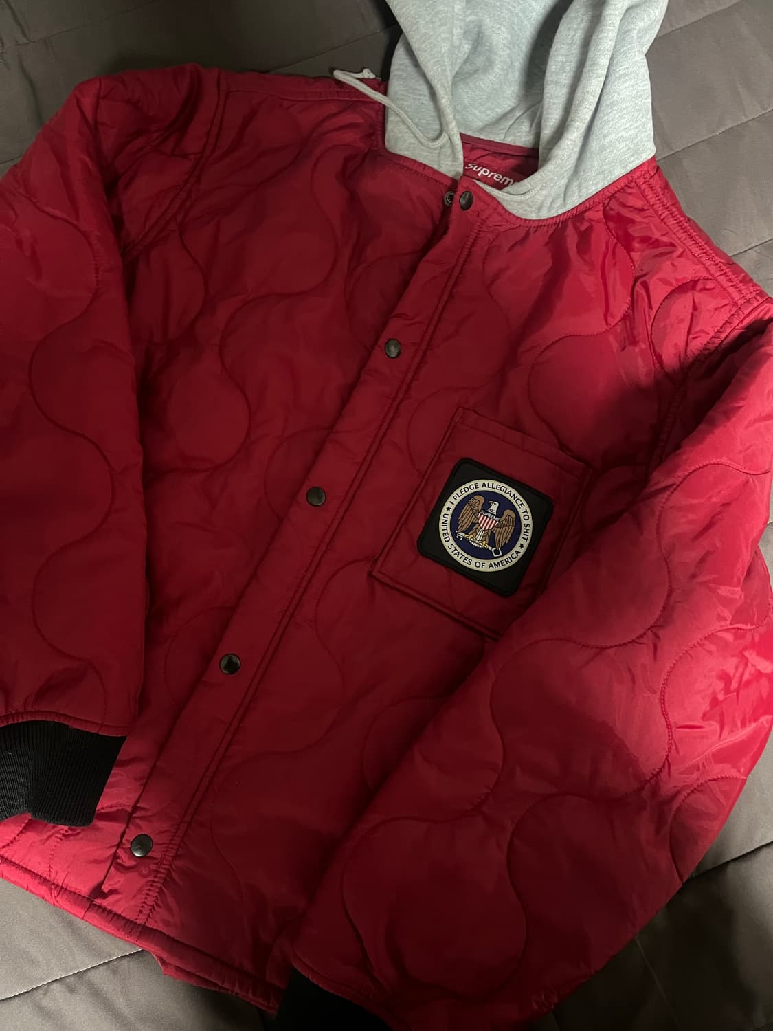 슈프림 17FW 퀄티드 라이너 후드 자켓 상품이미지2