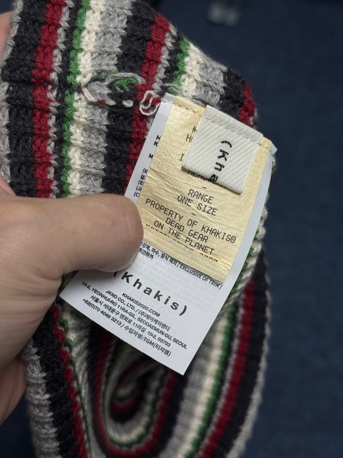 카키스 스트라이프 비니 상품이미지3