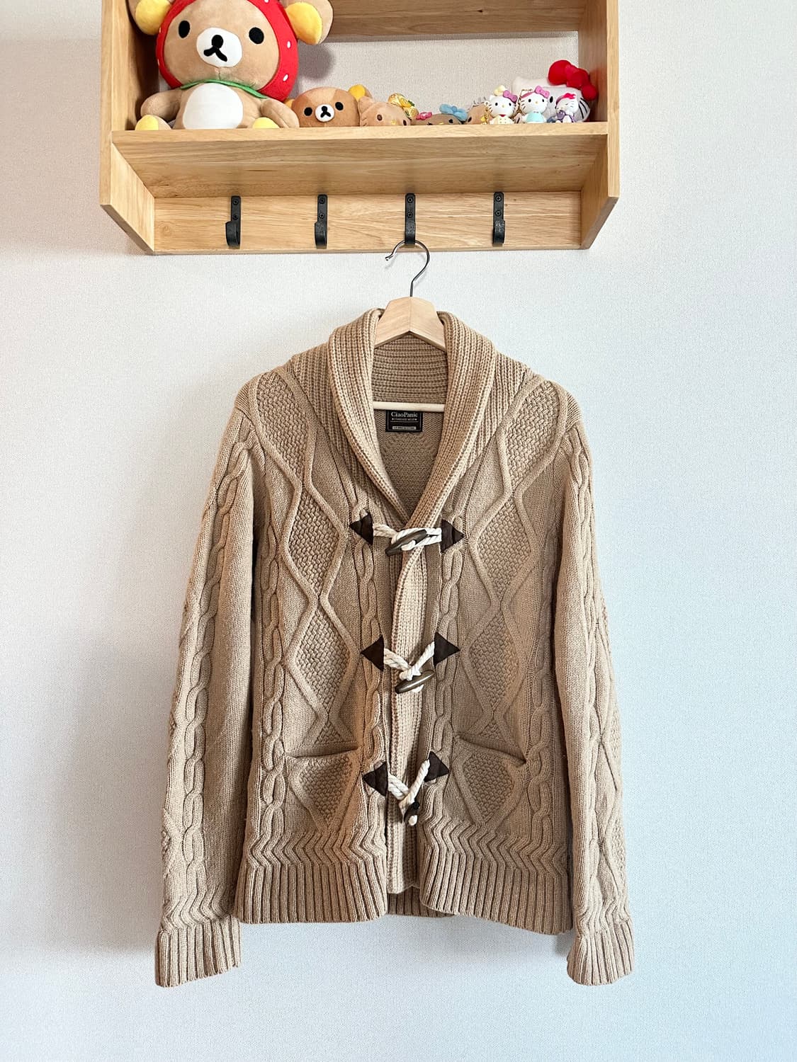 jpn Ciaopanic 차오패닉 베이지 더플 울 니트 가디건 상품이미지1
