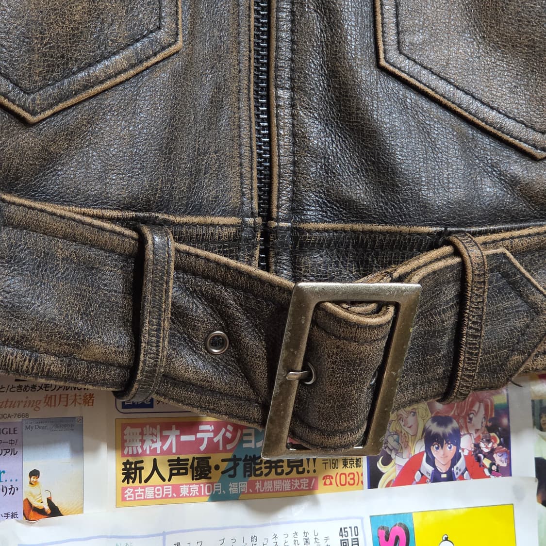 리바이스 싱글레이서 벨티드 브라운 소가죽 자켓 상품이미지4