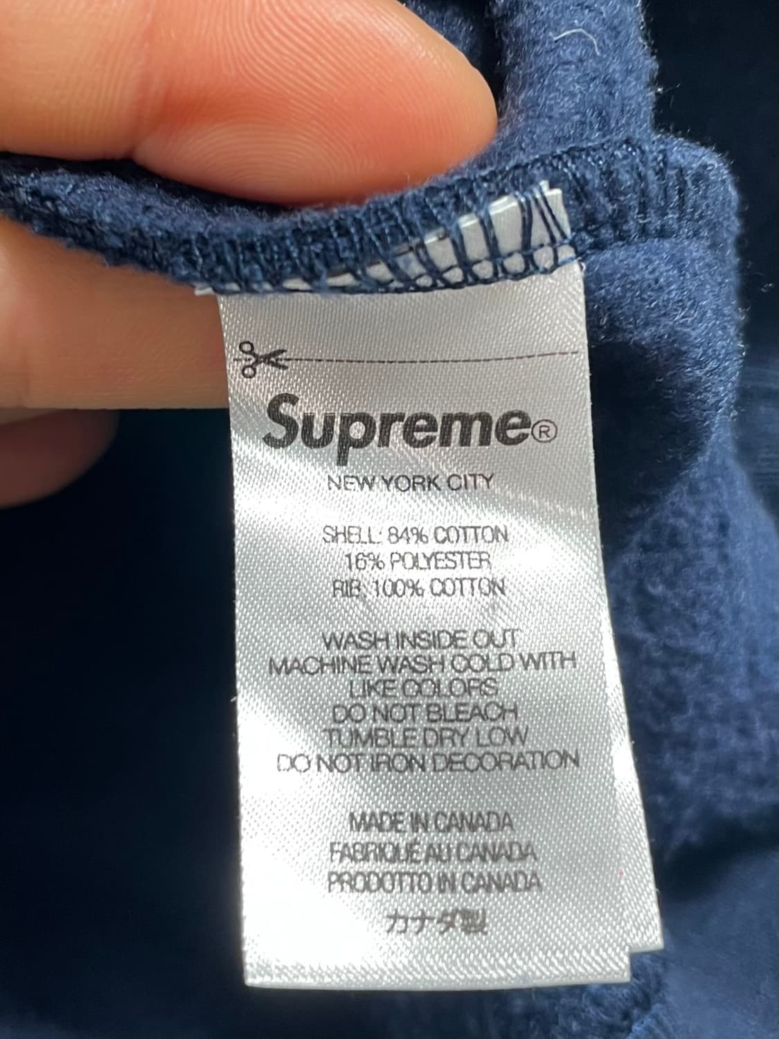  24FW 슈프림 크레스트 크루넥 네이비 맨투맨(on.396)   상품이미지7