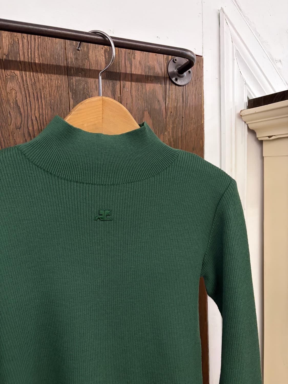 꾸레쥬 정품 그린 니트가디건 앙상블 상품이미지5