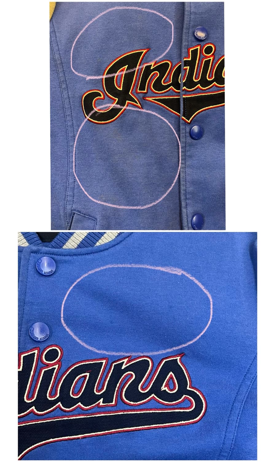 엠엘비 배색 바시티 자켓 블루 95  #csz3691 상품이미지5