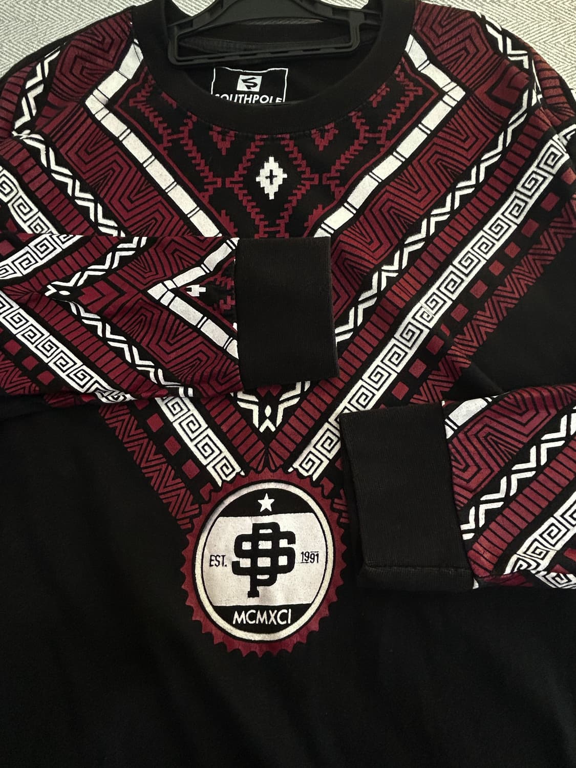 [L] 사우스폴 기하학 패턴 롱슬리브 긴팔티 남성 L 상품이미지6