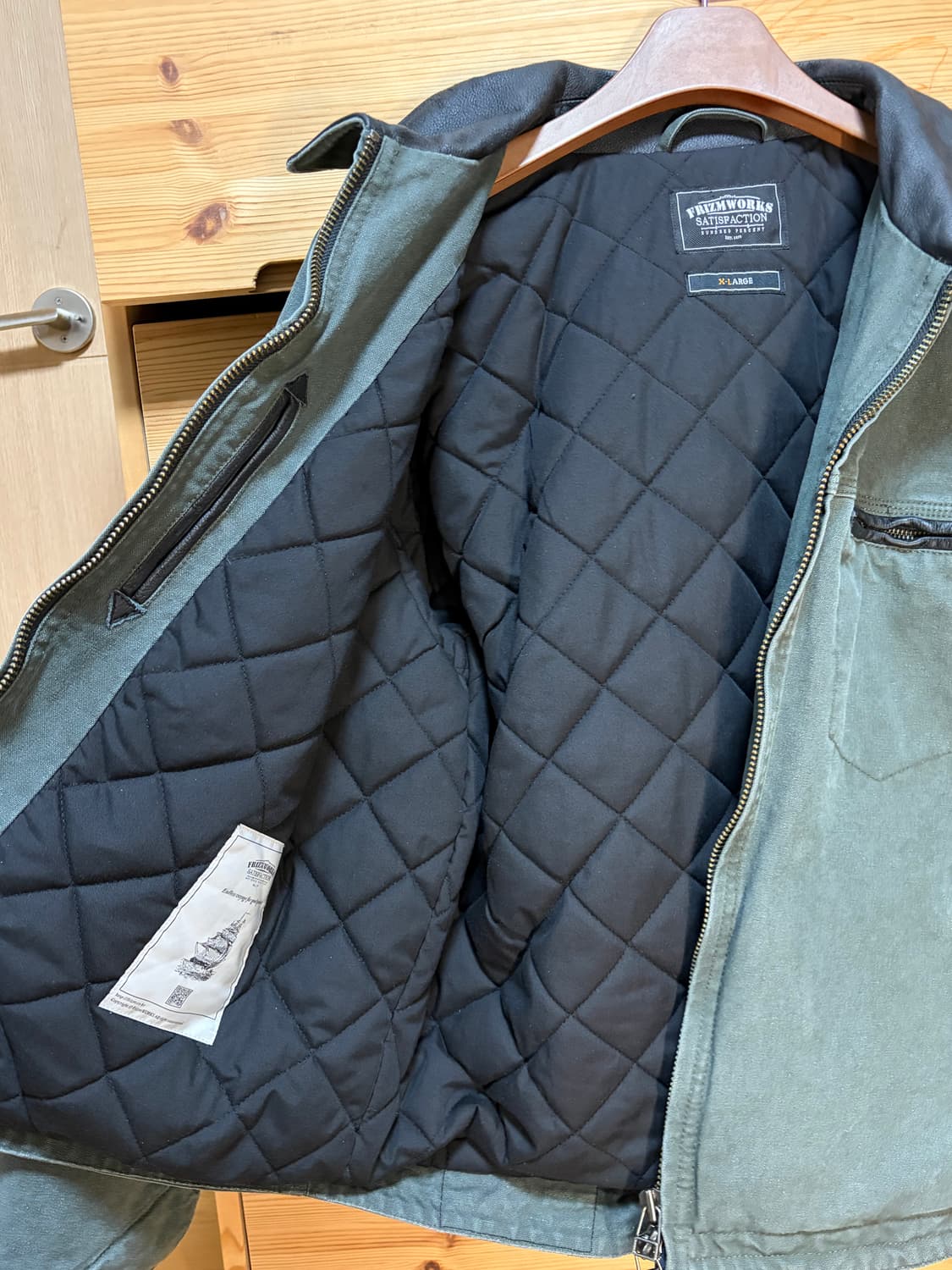 프리즘웍스 헤비 캔버스 디스트로이드 워크자켓 XL 상품이미지4