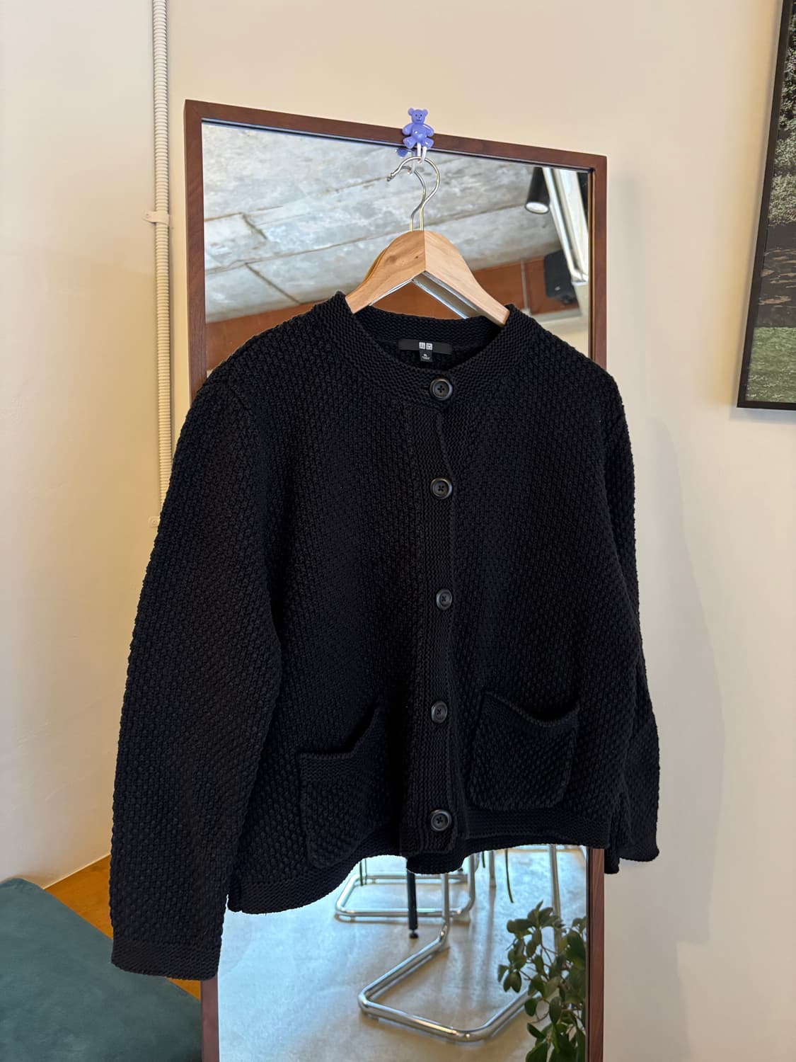 유니클로 블랙 니트 가디건 상품이미지4