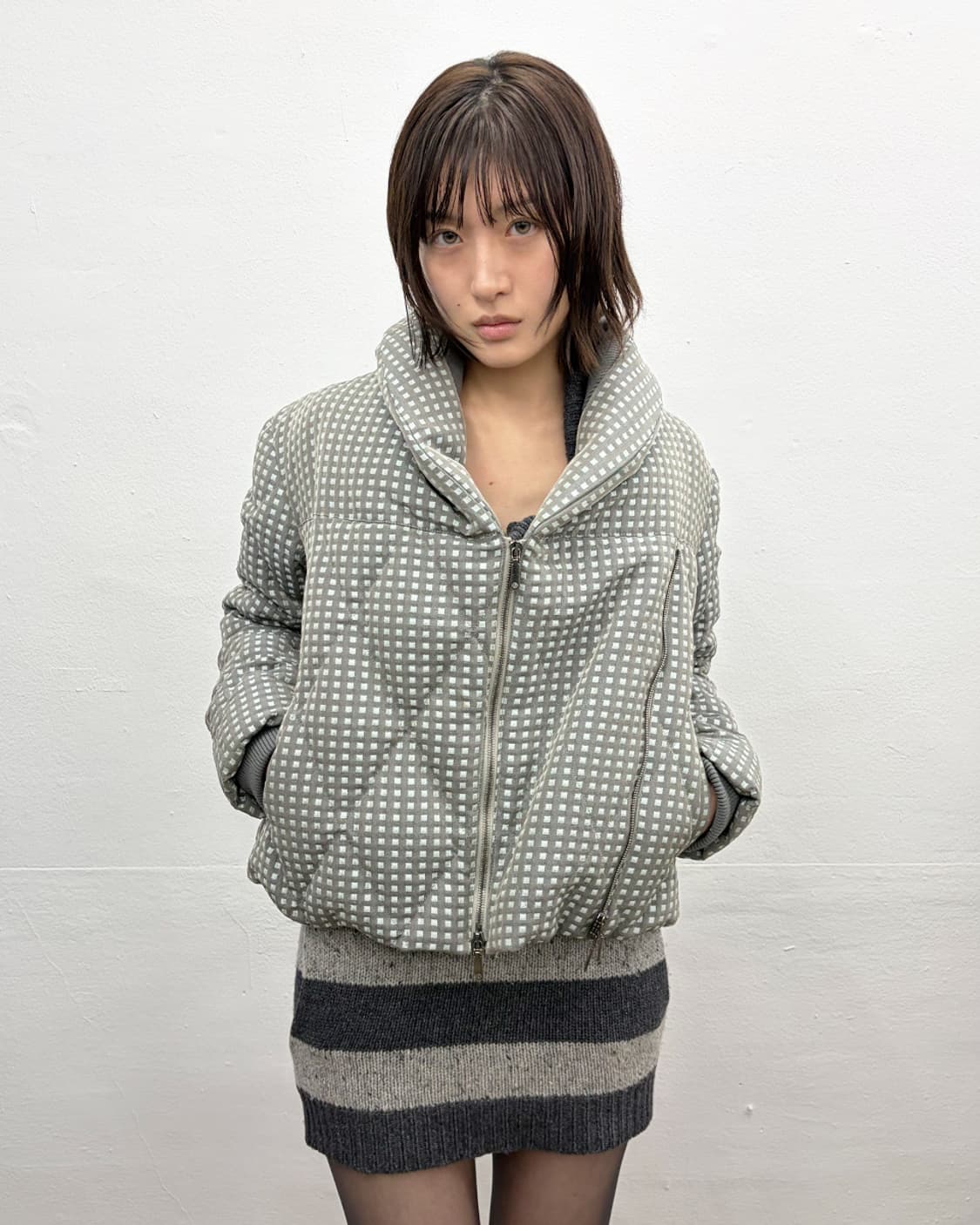 조르지오 아르마니 스퀘어 도트 패딩 상품이미지1