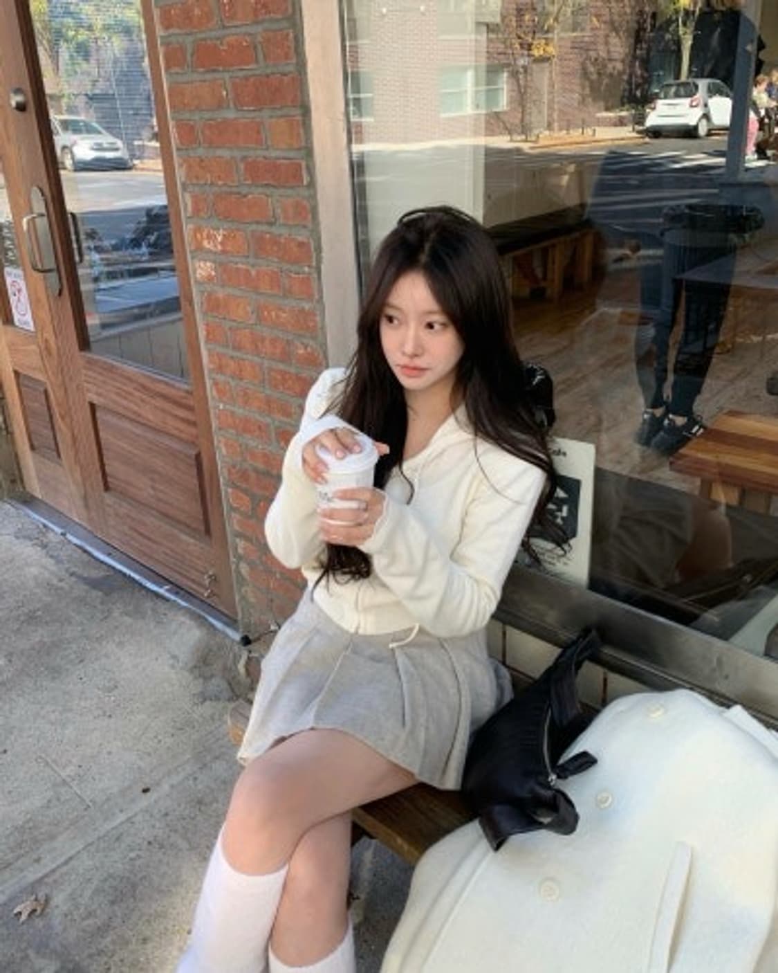 리즈 니트후드집업 Leeds Nelly knit hoodie zip-up 상품이미지3