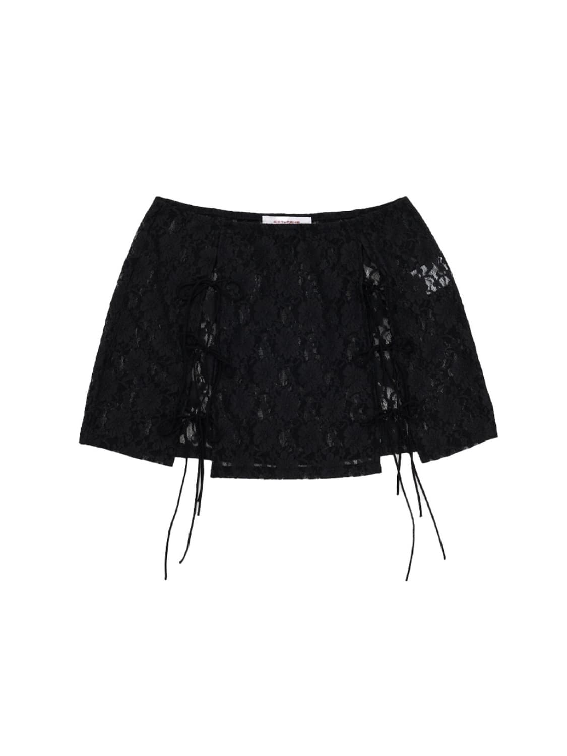 셋업이엑스이 LACE LAYERED SKIRT / BLACK 상품이미지1
