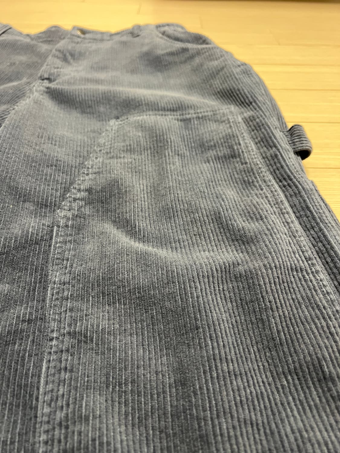 예스아이씨 코듀로이 더블니 카펜더 팬츠 그레이네이비 L / 워크웨어 무드 상품이미지3