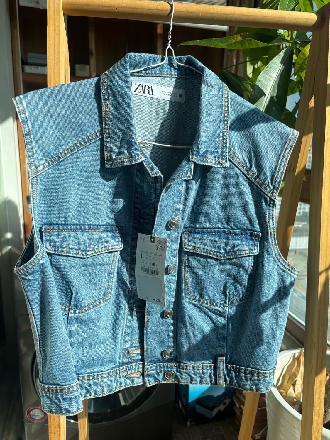 자라 데님 베스트 청조끼 상품이미지1