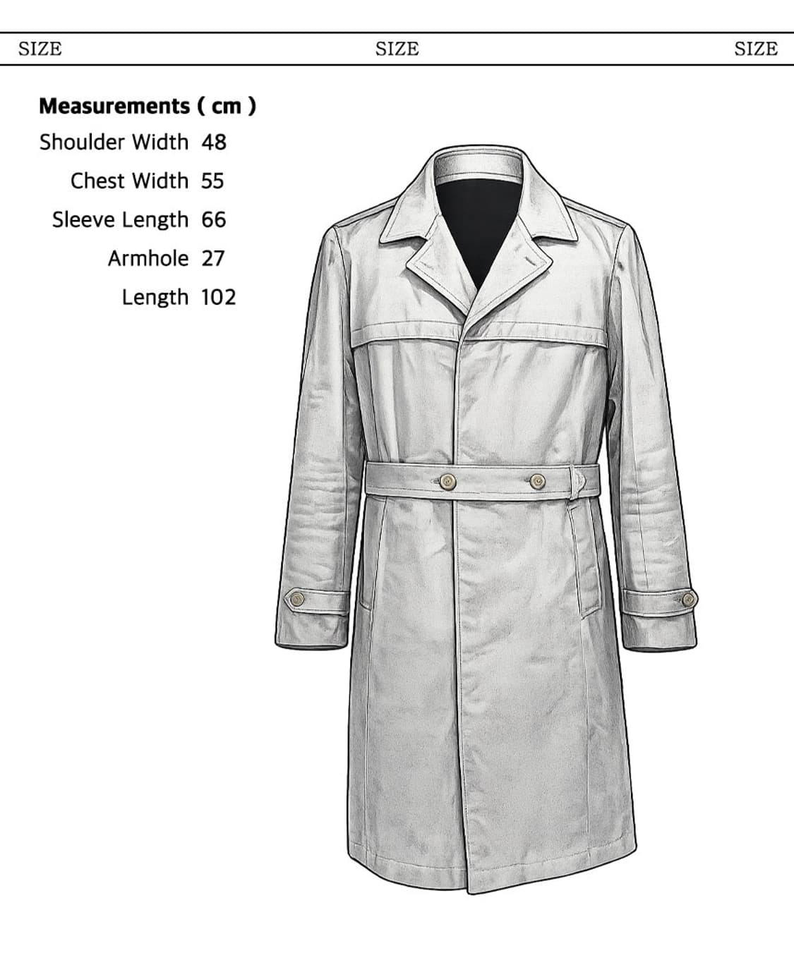 Maison Martin Margiela 벨티드 코튼 트렌치 코트 (Li 상품이미지3