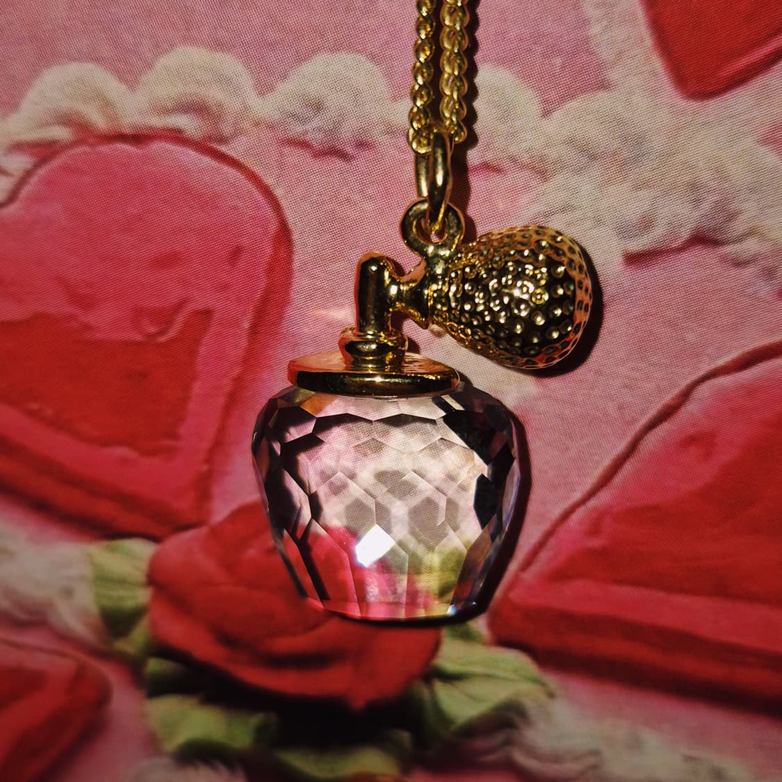 90s 스와로브스키 향수 보틀 크리스탈 목걸이 상품이미지9