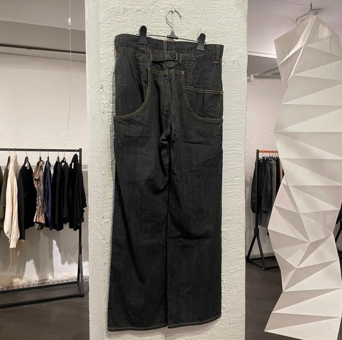 요지 야마모토 비대칭 데님팬츠 상품이미지2