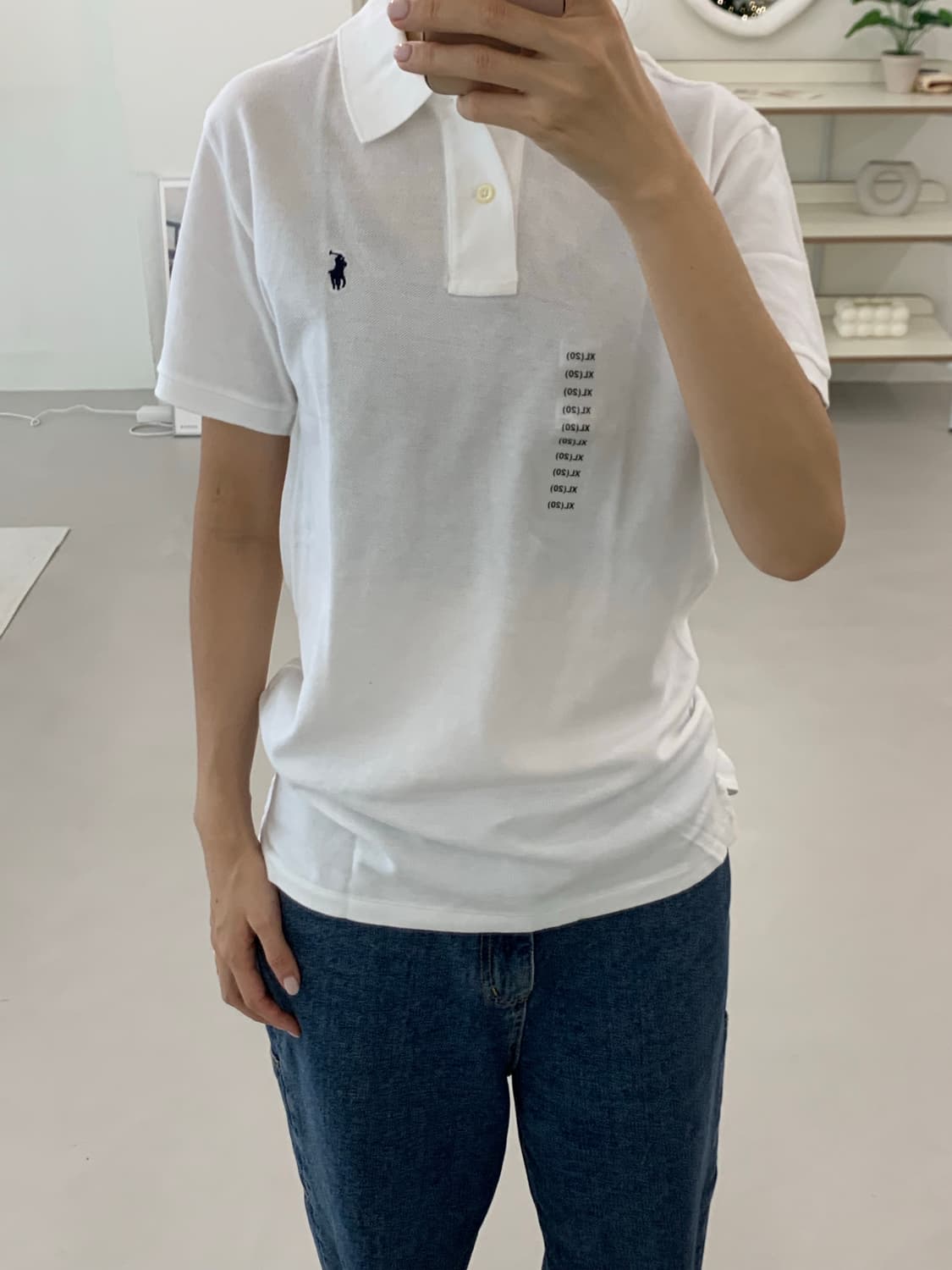 폴로 랄프로렌 보이즈 반팔 카라티 화이트 XL(20) 상품이미지3