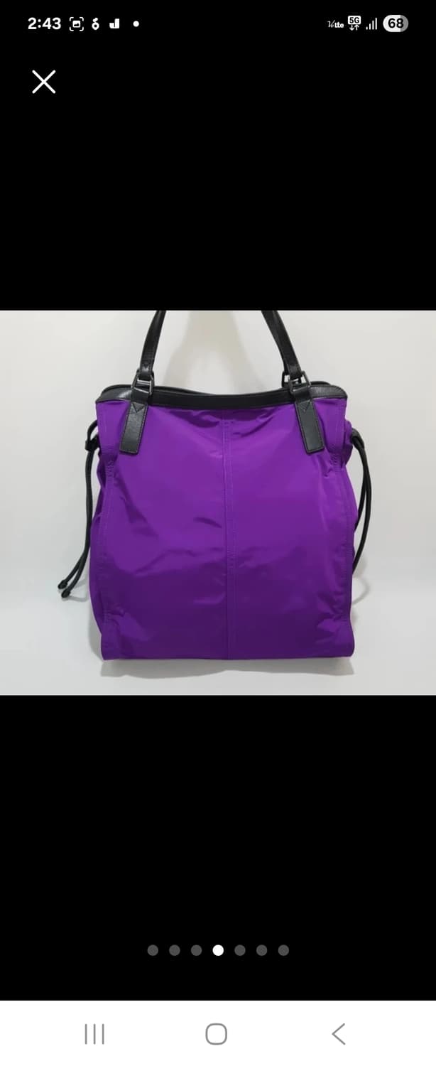 (정품)애눌×버버리 퍼플 토트백 상품이미지7