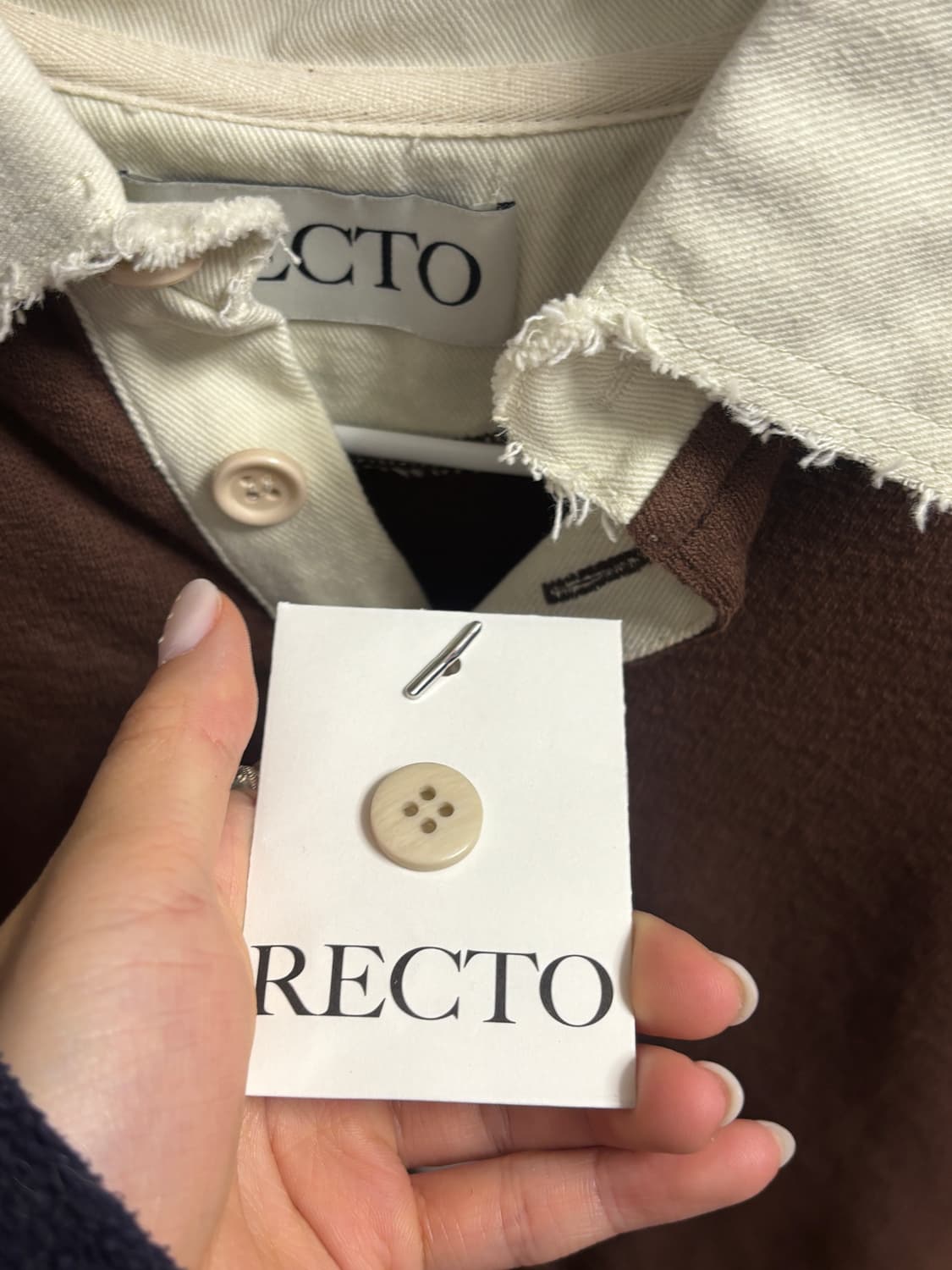 렉토 빈티지 브라운 크롭 티셔츠 상품이미지3