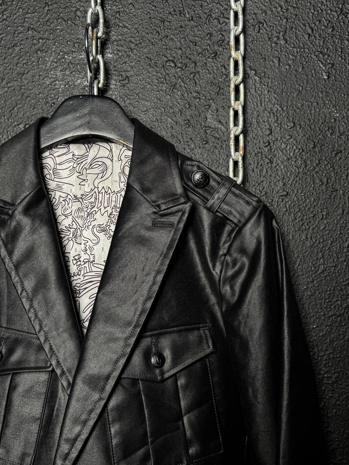 CUSTOM CULTURE – Black Coated Blazer 상품이미지6