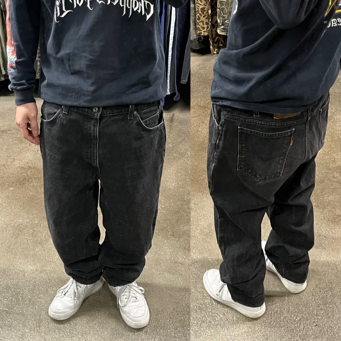 90s USA 리바이스550 오렌지탭 블랙진 (37“) 상품이미지1