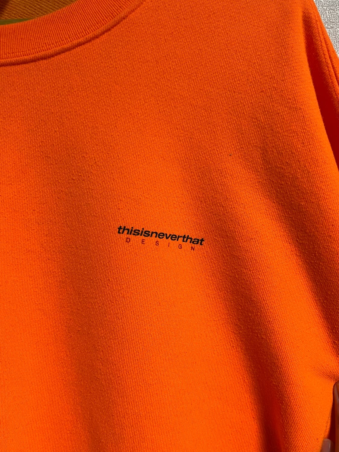디스이즈네버댓 오버핏 오렌지 맨투맨 티셔츠 M 상품이미지5