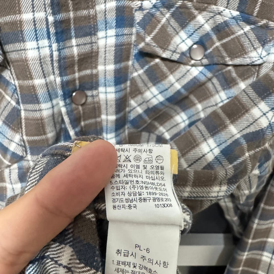 노스페이스 버튼 체크 셔츠 상품이미지4