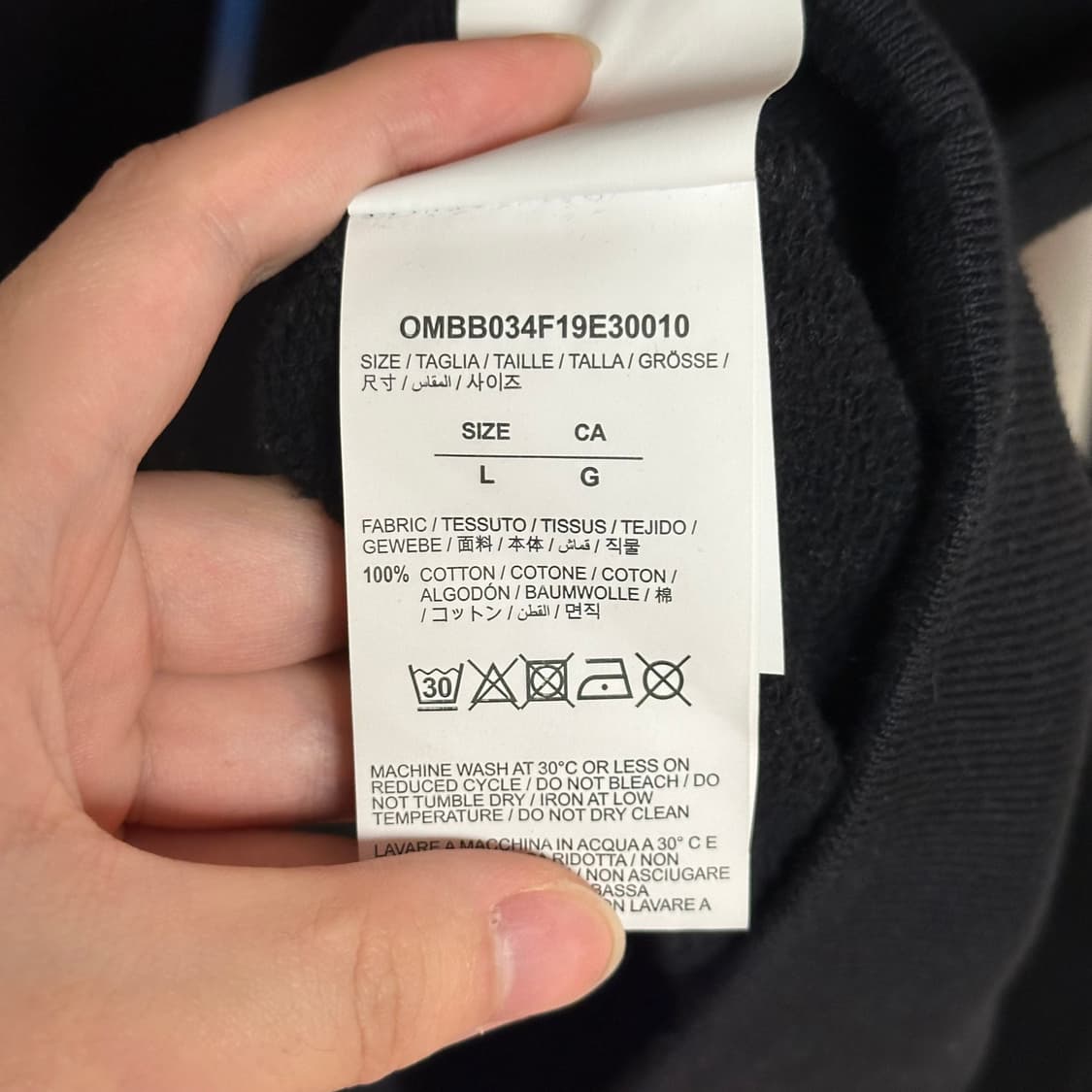 [L] 오프화이트 아크릴 애로우 후드티 블랙 상품이미지7