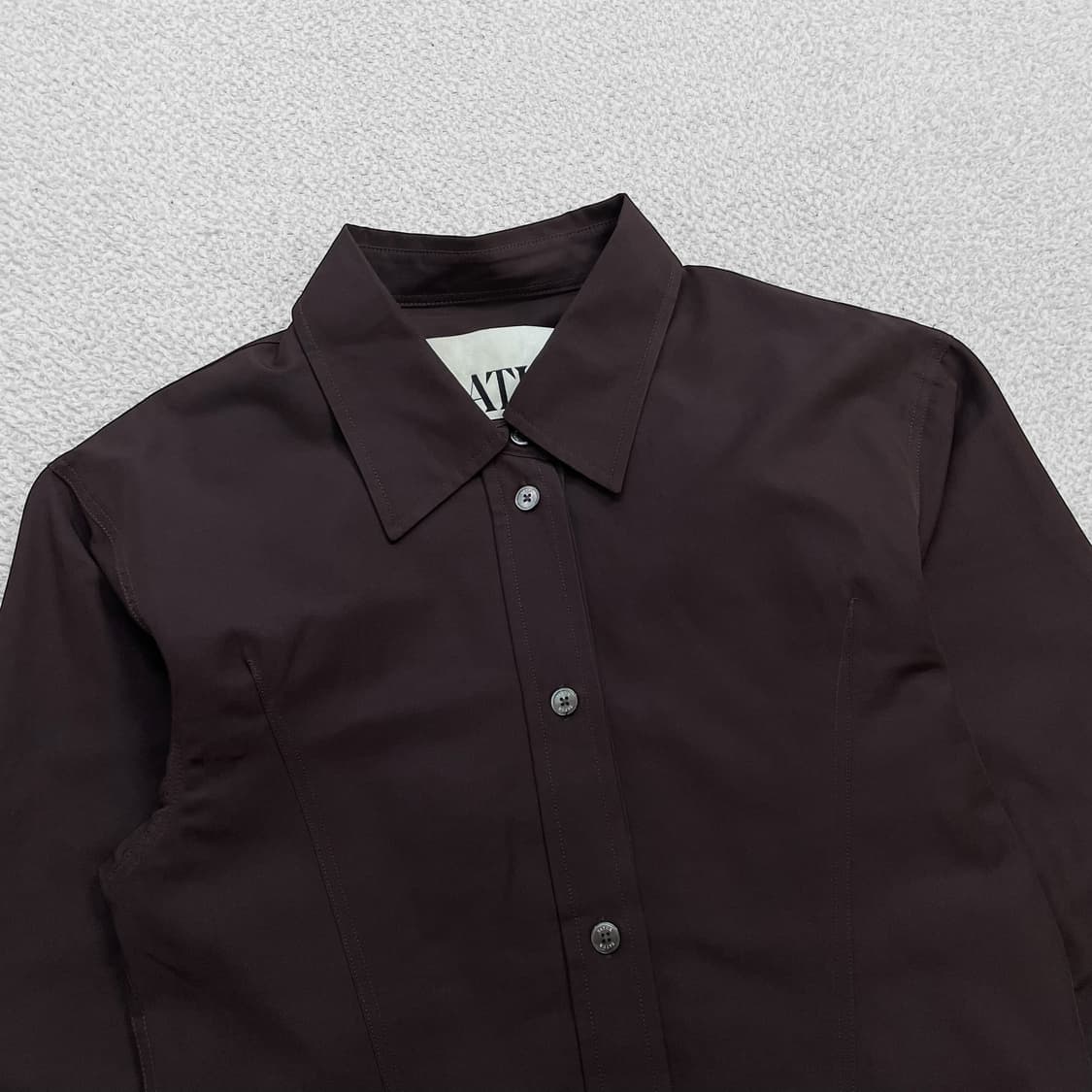 세터 Satur 우먼스 슬림 셔츠 브라운 상품이미지2