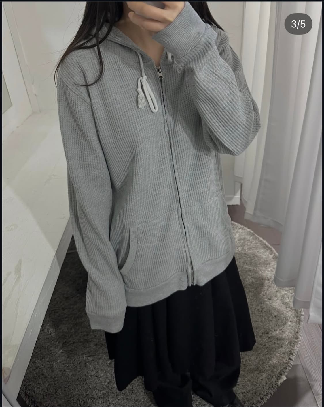 double focus knit hood zipup 상품이미지3