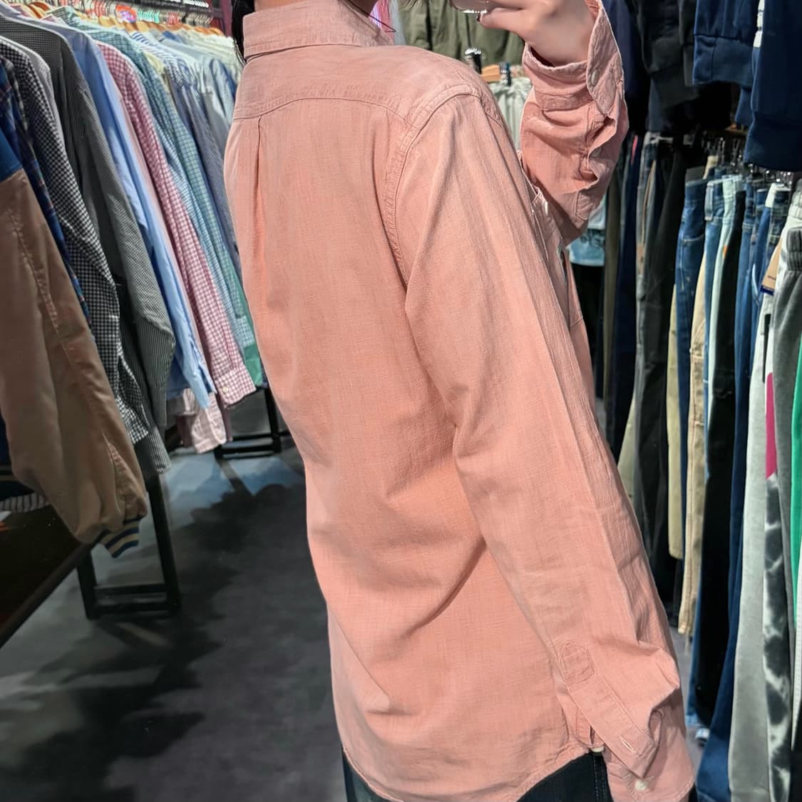 [IM] Carhartt 칼하트 린넨 셔츠 코랄 핑크 상품이미지6