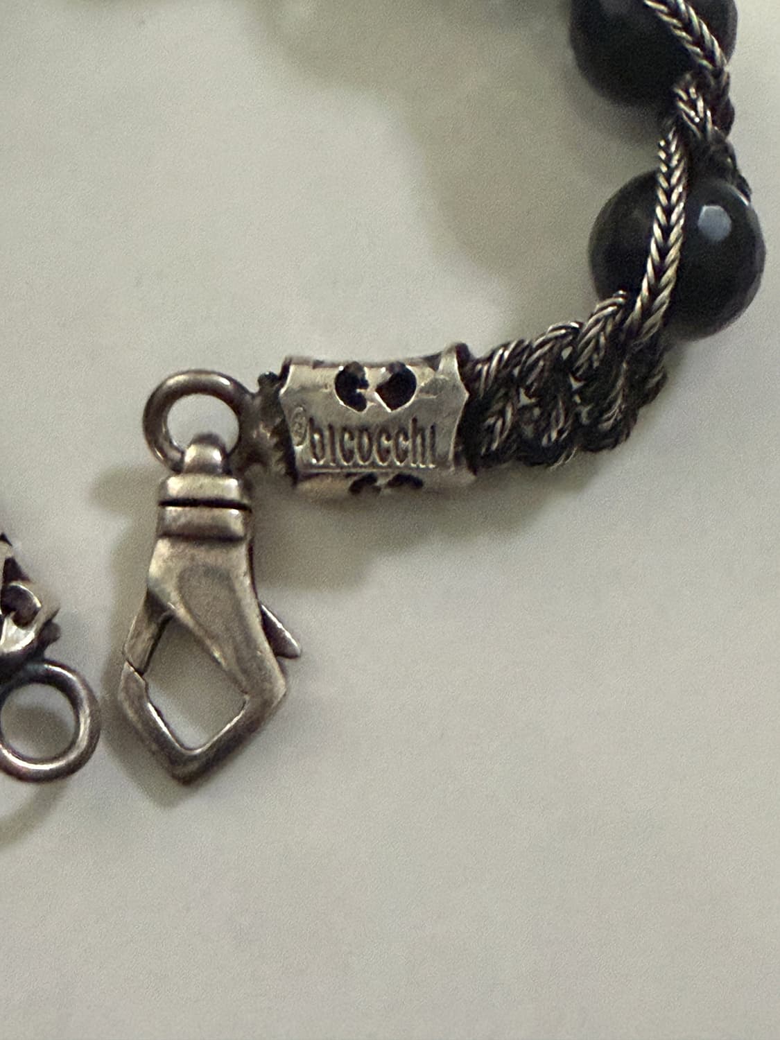 에마누엘레 비코치 실버 & 블랙 비즈 팔찌 상품이미지4