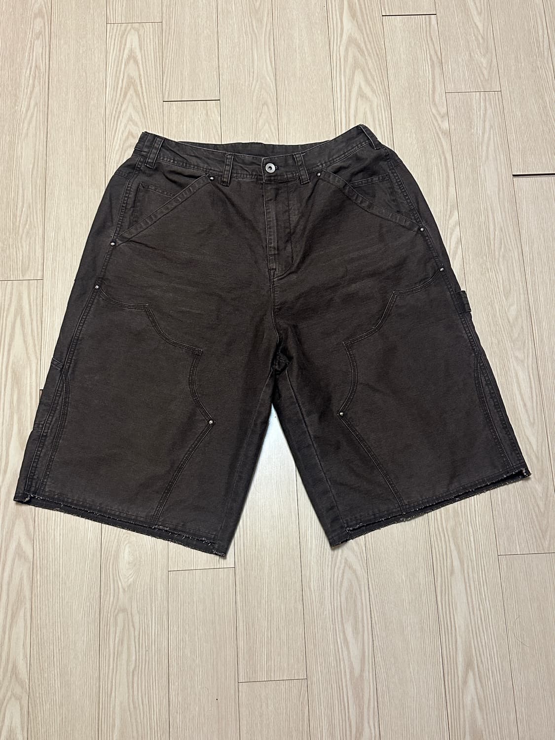 폴리테루 더블니 반바지 브라운(4) 팬츠 상품이미지1