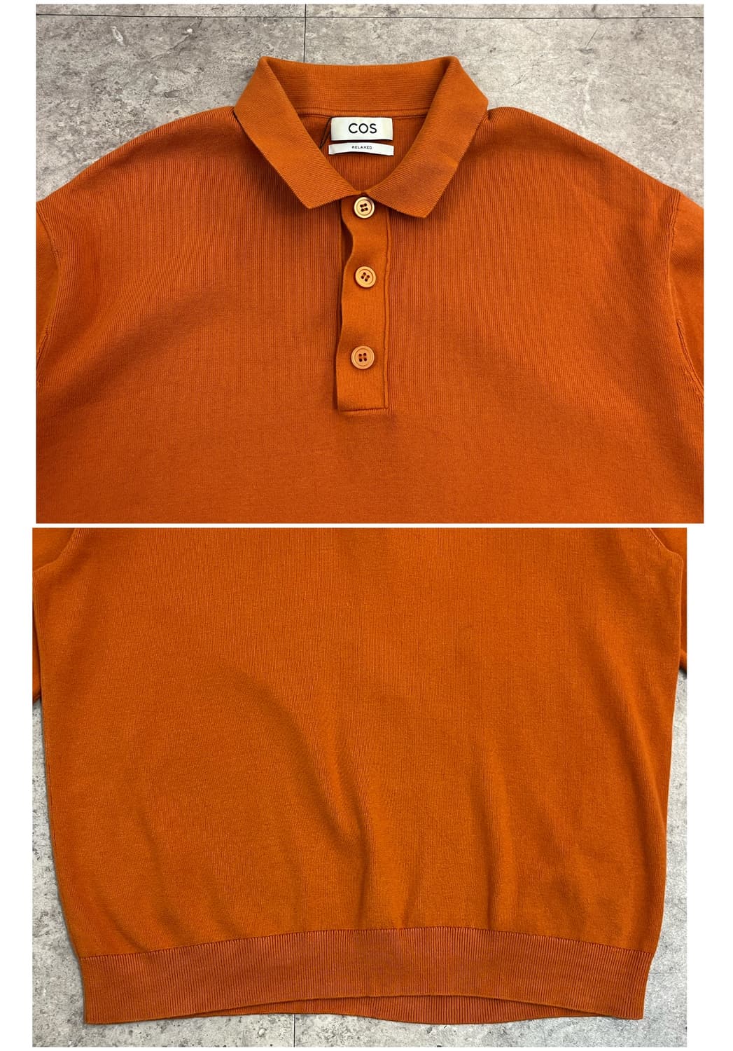 코스 카라 니트 오렌지 M #csz4140 상품이미지5