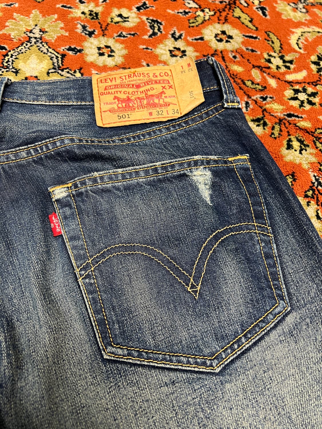 [32] 리바이스 501 빈티지 워싱 데님 팬츠 상품이미지8