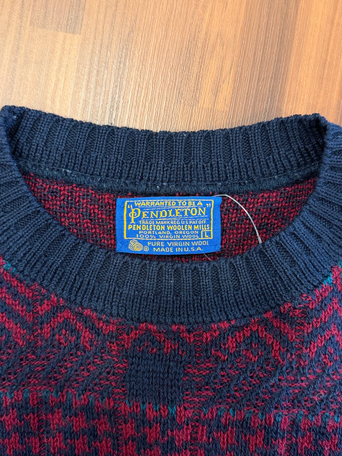 70-80s Pendleton 펜들턴 버진 울 노르딕 니트 (USA) 상품이미지8