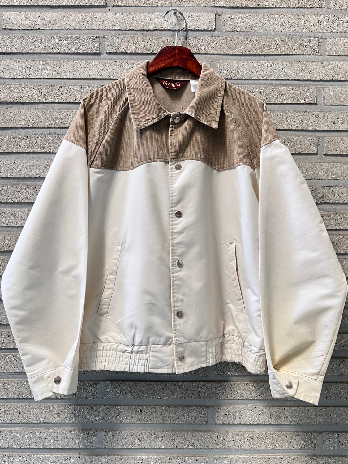 [L]90's 랭글러 USA Made 베이지 코듀로이 카라 웨스턴 자켓 상품이미지1