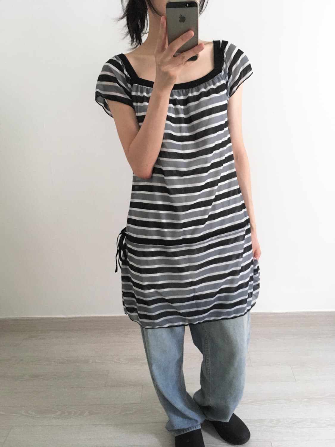 stripe sqaure mini dress 상품이미지2