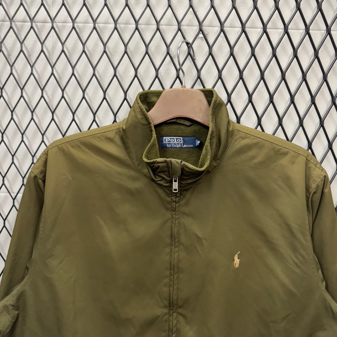00s 폴로 랄프로렌 해링턴 자켓 안감 플리스 디테일 카키 상품이미지3