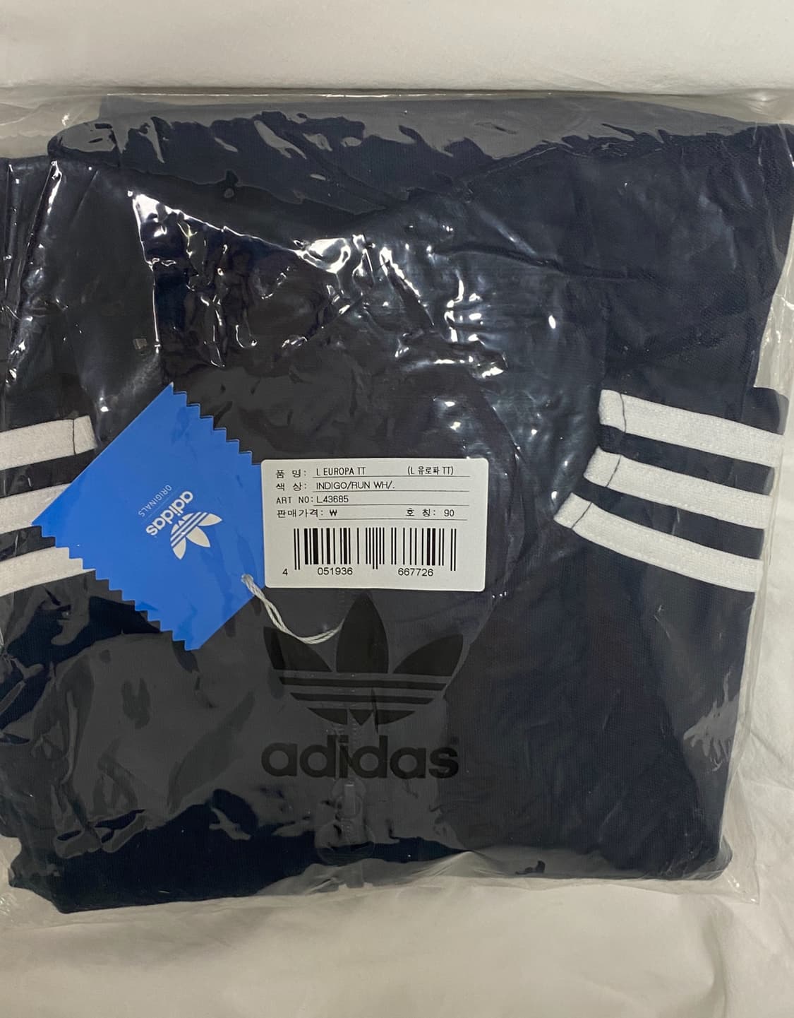 새상품 아디다스 L 유로파 TT 져지 네이비 상품이미지2