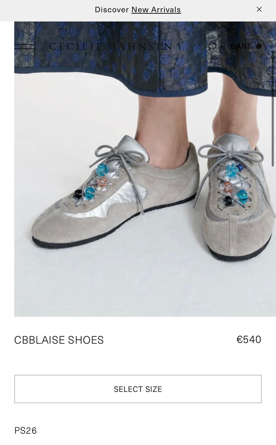 [36,37,38,39]세실리에 반센 26ss 비즈 슈즈/그레이 상품이미지2