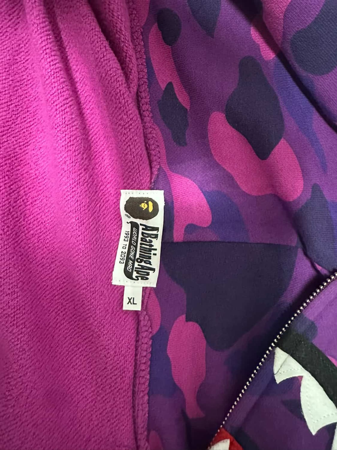 베이프 퍼플 후드집업 상품이미지5