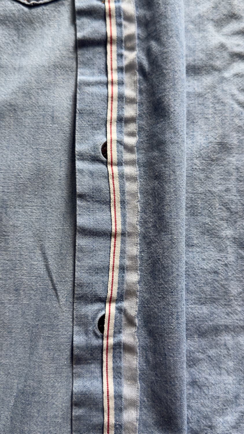 90s Levi's 웨스턴 샴브레이 셀비지 셔츠 상품이미지5