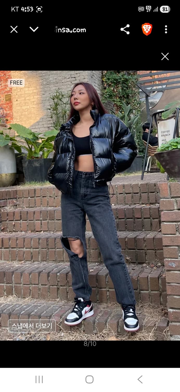 비터셀즈 글로시 푸퍼 투웨이 크롭 패딩 프리 상품이미지6