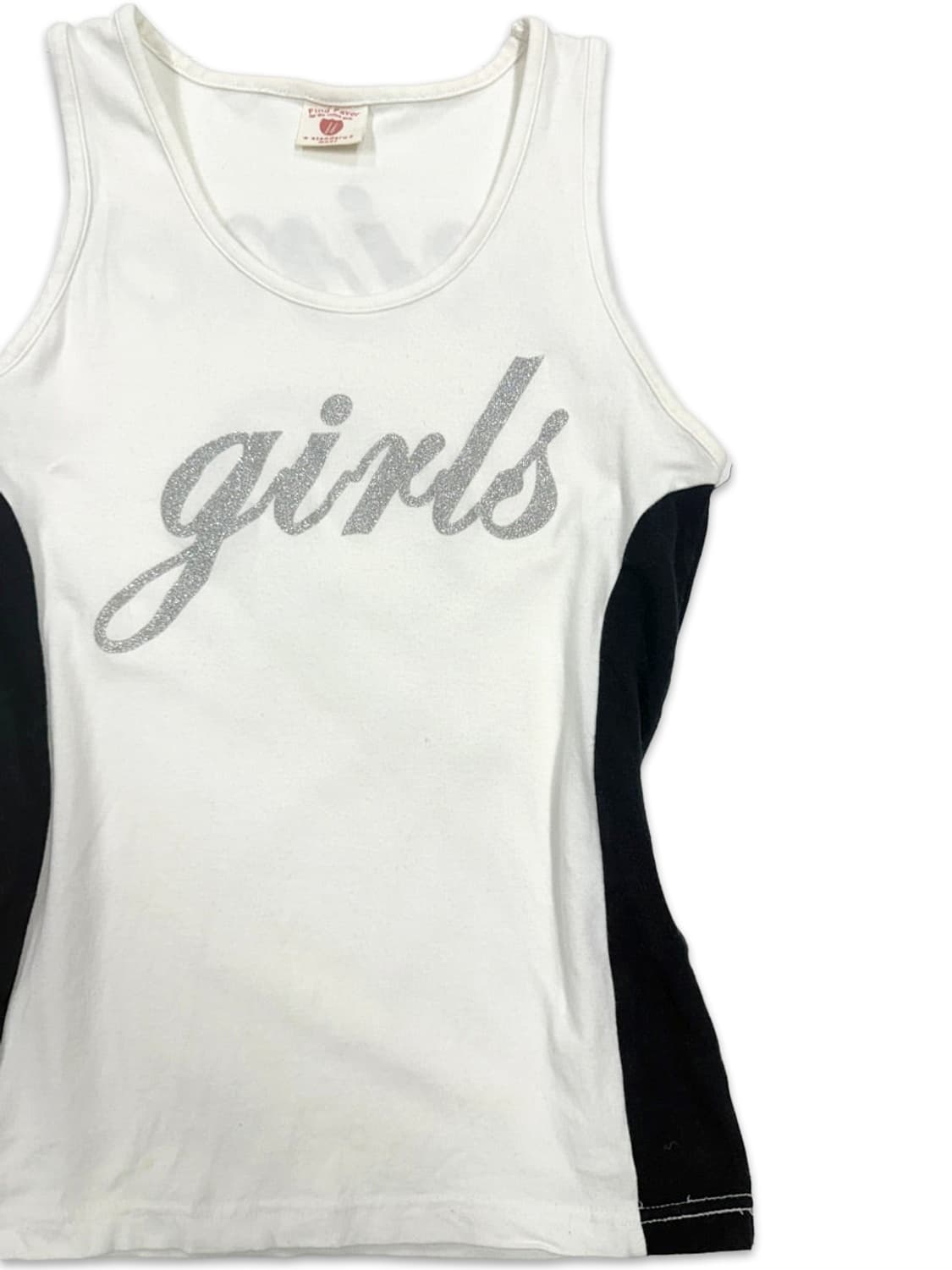 빈티지 라인 레터링 로고 슬리브리스 상품이미지2