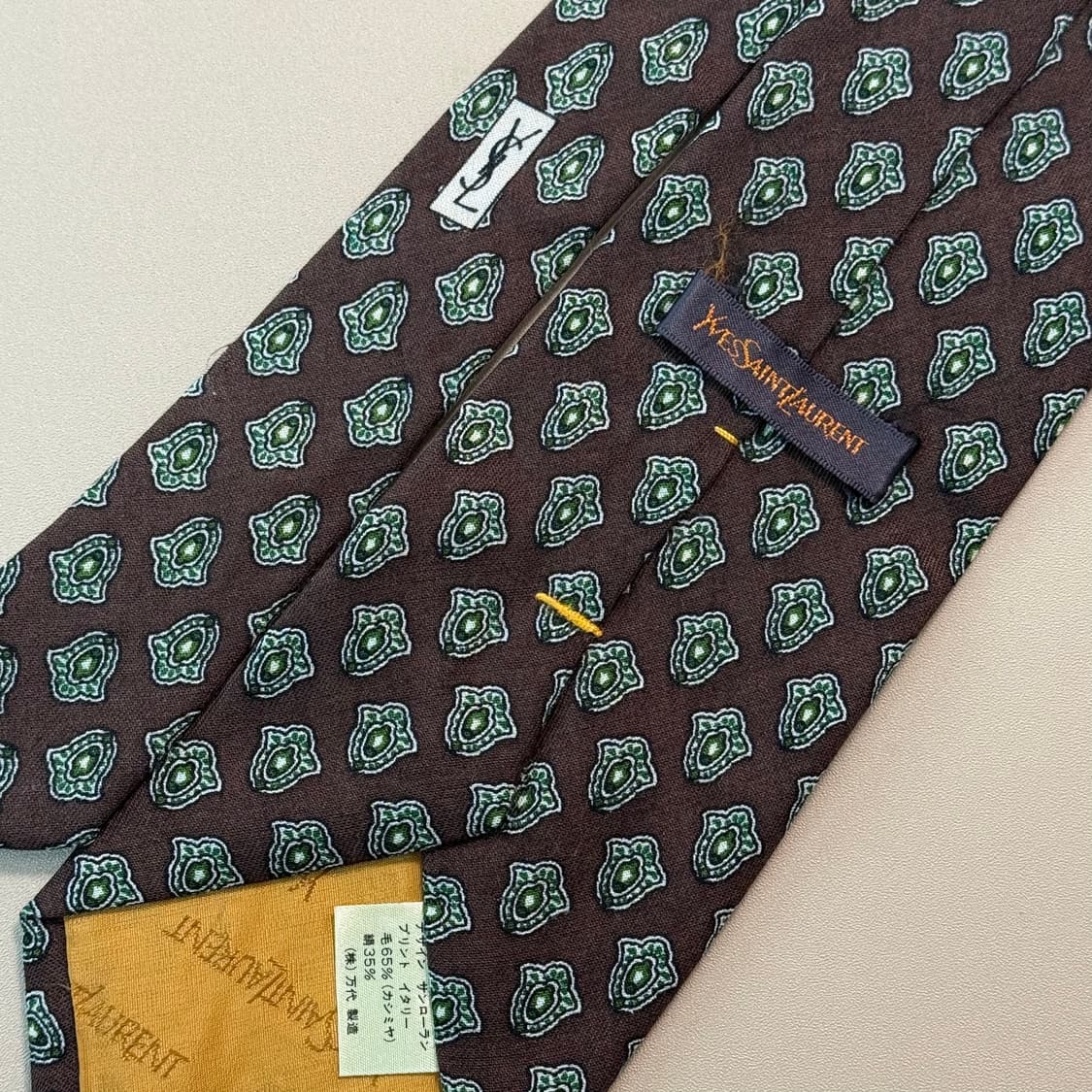 입생로랑 Yves Saint Laurent 빈티지 레트로 실크 넥타이 상품이미지3
