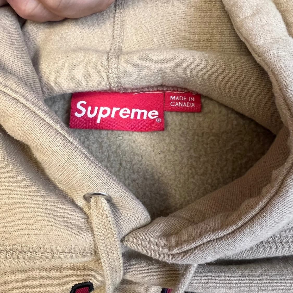 슈프림 리버스 후드 스웨트셔츠 다크 탄 상품이미지3