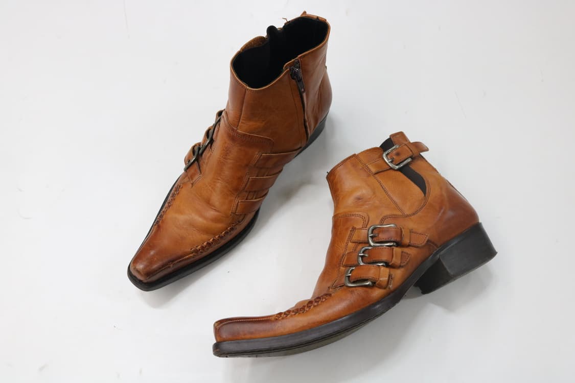 훕데두 스퀘어토 버클 스트랩 부츠 상품이미지4