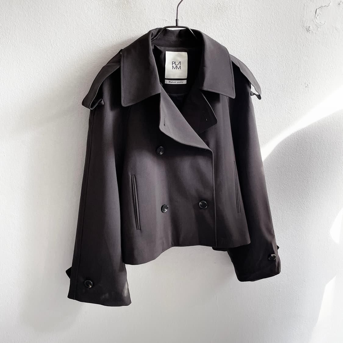 플램 트루 더블 숏 트렌치코트 상품이미지7